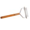 Pet Grooming Brush Stainless Steel Double Sided Dematting Deshedding Brush Dogs Shedding Tool with Wooden Handle