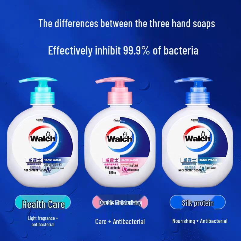 Walch Healthy Antibacterial Hand Wash with Silk Protein, 525ml