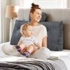 Wedge Headboard Pillow Triangle Cushion Waist Support with Neck Pillow