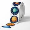 Lovely Solar System Stickers Realistic Planet Adhesive Round Labels for DIY Card School Birthday Party Classroom 500PCS