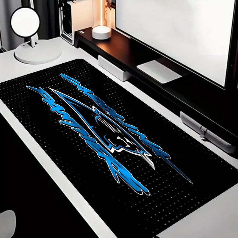 Carolina Panthers Thema Premium rutschfestes Mauspadd mit genähten Kanten, strapazierfähiges Gummi-Material, für Schreibtisch & Gaming, Tolle Geschenke