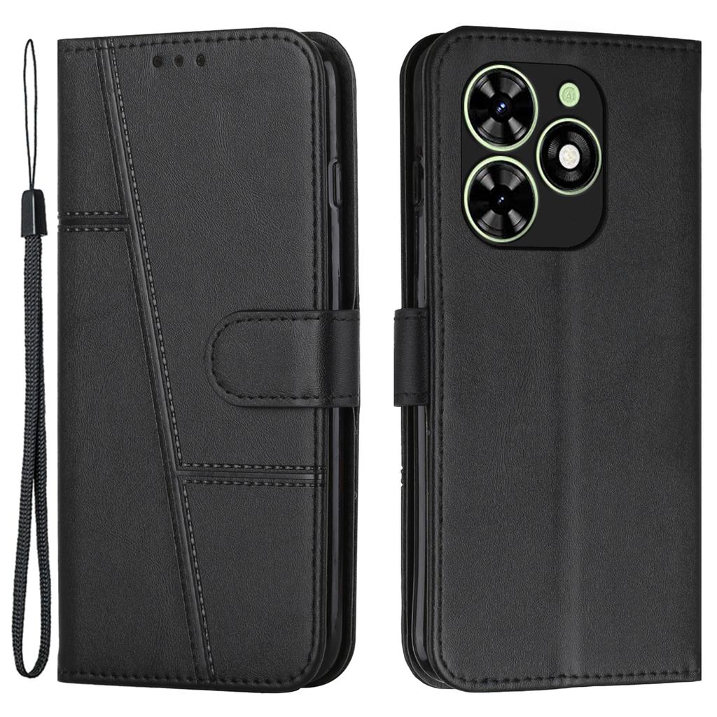 For TECNO Spark Go 2024 4G/Spark 20C/Pop 8 Leather Case Calf Texture Wallet Phone Cover