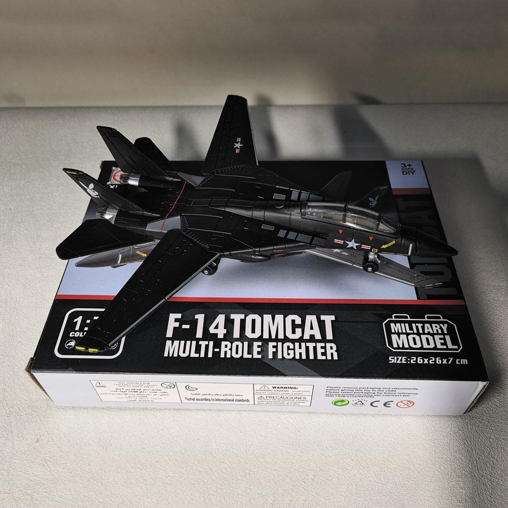 NEW F-14 Fighter 1/72 Scale 3D DIY Military Aircraft Model Black ABS Plastic Plane Collection Airplane Model Aviation Gift