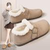 New Winter Snow Boots with Mid-top Zipper Fleece Shoes, Student Board Shoes, Thin Soles and Light Height