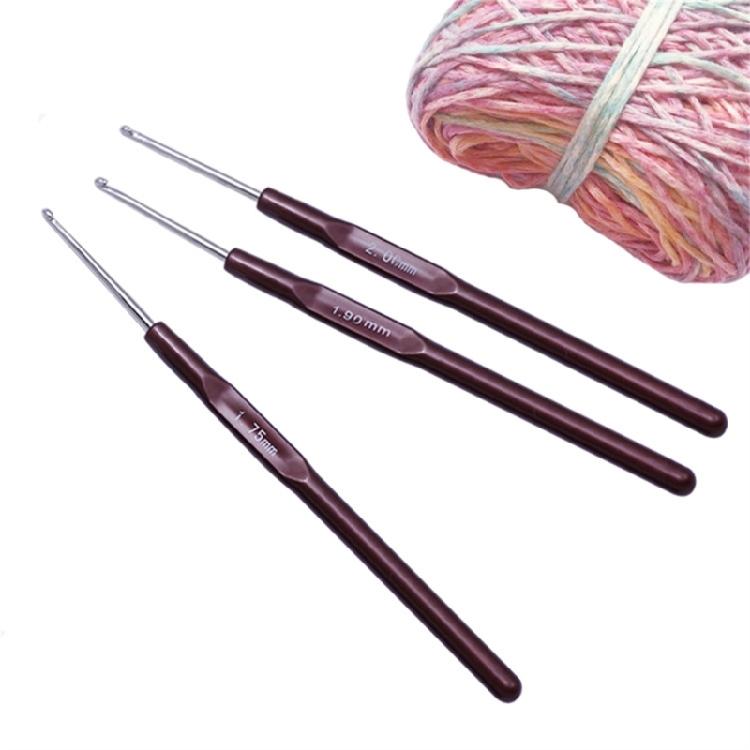16pcs/set Knitting Needle Plastic Handle Crochet Hooks for Kniting DIY Crafts