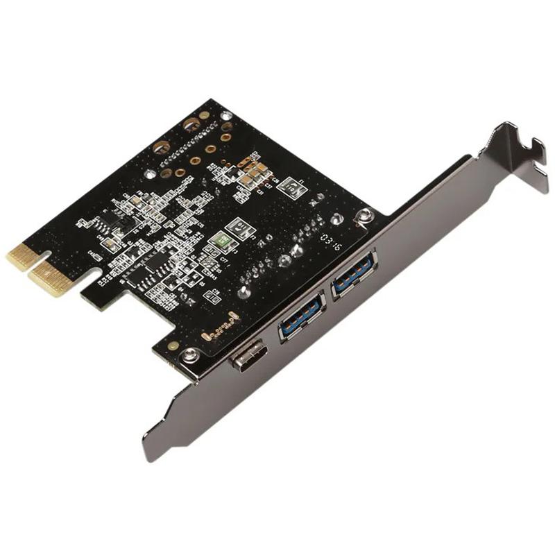 

TXB055 USB3.1 Type-C+Dual USB3.0 Type-A PCI-E Expansion Card As Shown A