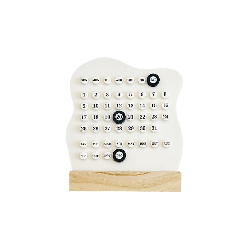 Perpetual Calendar Handmade DIY Ring Desk Calendar Desktop Ornament High Value Acrylic Calendar Small Ornament Photo Prop