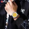Ofns Brand Men's Quartz Watch - Waterproof with Dual Calendar & Simple Bar Markers