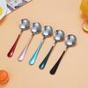 304 Stainless Steel  Spoon Coffee Spoon Round Head Spoon Dessert Mixing Spoon Kitchen Tableware Cutlery