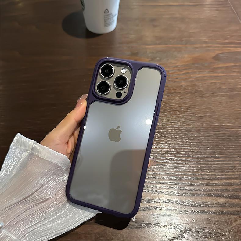Luxury Transparent Shockproof Bumper Armor Case for iPhone 16 15 14 Plus 13 12 11 Pro Max Rugged Soft Frame Hard Back Cover