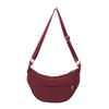 Women Dumplings Bag Plaids Shoulder Bag Retro Crossbody Bag Shopping Bag Large Capacity Messenger Bag for Everyday Burgundy