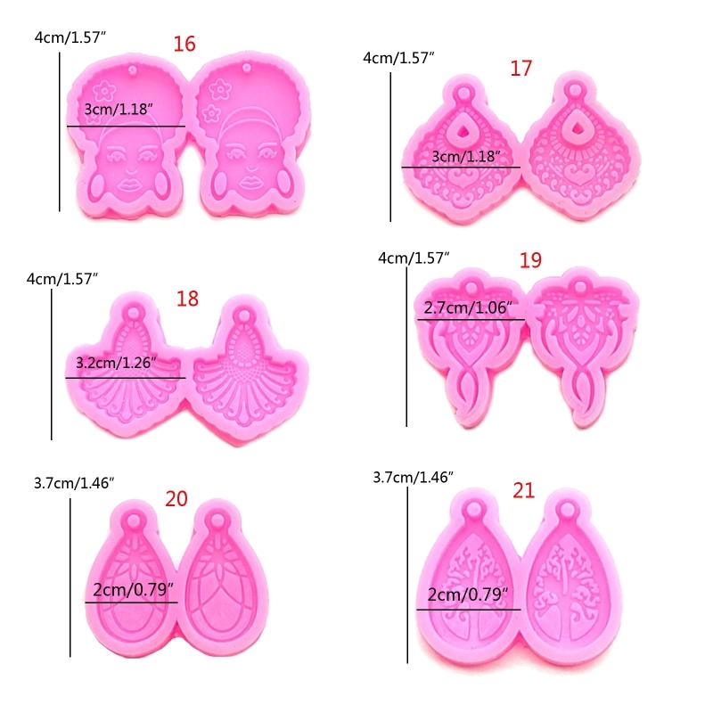 1PC Creative Silicone Casting Molds Necklace Molds Suitable for Necklace and Earrings with Heart Flower Shape Pendant