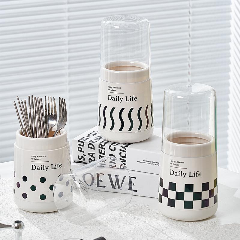 Cutlery Drain Rack Organizer Multi-functional Spoon Fork Chopstick Storage Holder Household Kitchen Tableware Storage Holder Box