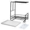 Easy Clean Tabletop Storage Rack Punch Free Drainer Shelf Durable Bathroom Shelf