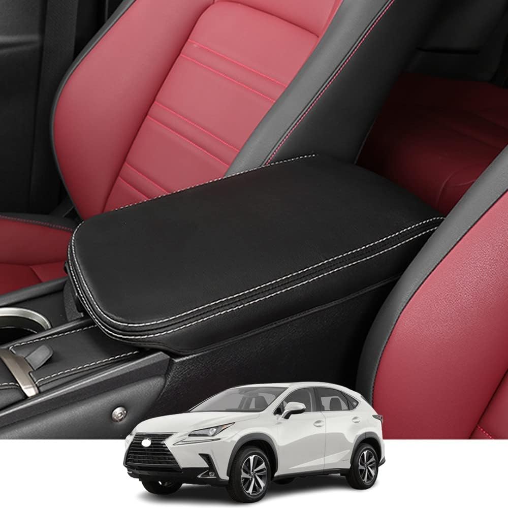 Kakash Custom Interior Accessories for Lexus NX 300 300h 2015 2016 2017 2018 2019 2020 2021 Leather Center Console Cover Armrest Pad,Waterproof