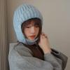 Knitted Ear Protection Hat for Women In Autumn and Winter Cold Proof and Warm Headed Woolen Hat  Small Lei Feng Hat Showing Face