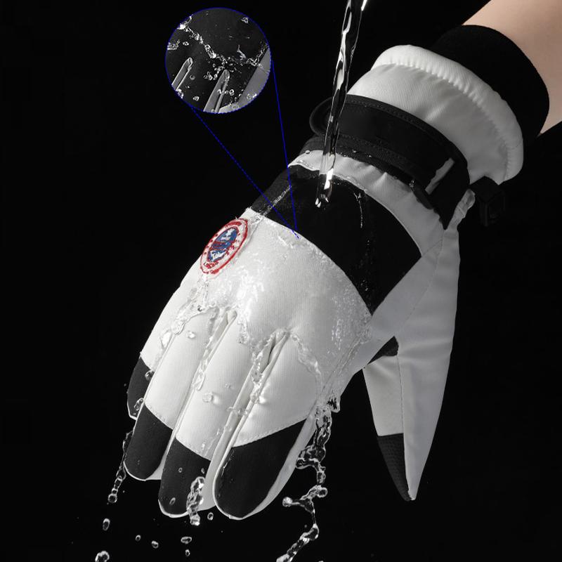 Skihandschuhe Winter Samt Outdoor Reiten rutschfeste wasserdichte verdickte warme Touchscreen-Handschuhe
