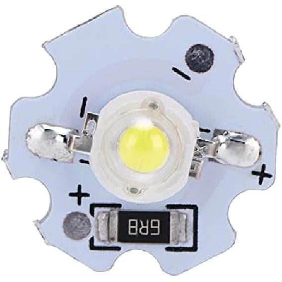 Hyuduo 1W 5V LED Chip Bulb, Light Beads 200lm Brightness High Bead Light Source Chip with Aluminum Plate for Floodlight, Pack of 25(Pure White