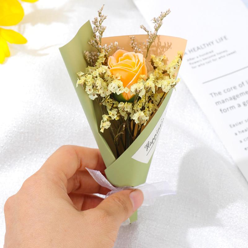 Beautiful Dry Flowers Fridge Magnets Babysbreath Rose Sunflower Flower Bouquet Fridge Stickers Wedding Gifts Home Decoration