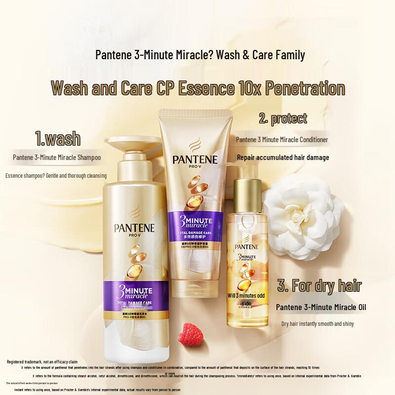 Pantene 3-Minute Miracle Damage Repair Shampoo & Conditioner Set