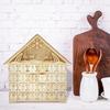 Xmas Countdown Christmas Decoration with Drawers & LED Lights Gift for Adult Kid