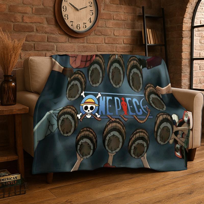 Anime Zoro One P-Piece Cartoon Flannel Blanket Soft Warm Throw Blanket for Bedroom Living Room Bed Travel Camping Picnic Kid