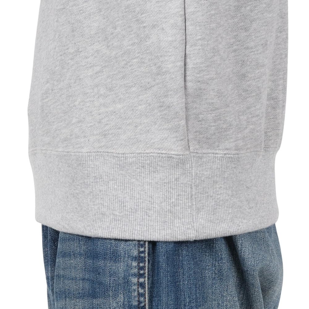 Champion Basic Short Sleeve Crew Neck Sweatshirt with Fleece Lining and Oxford Size XL Men's One-Point Logo, Gray, (C3-Z020)