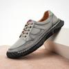 Classic Men Casual Handmade Casual Leather Sneakers Outdoor Antiskid Running Safety Comfort Driving Shoe Soft Board Walking Shoe
