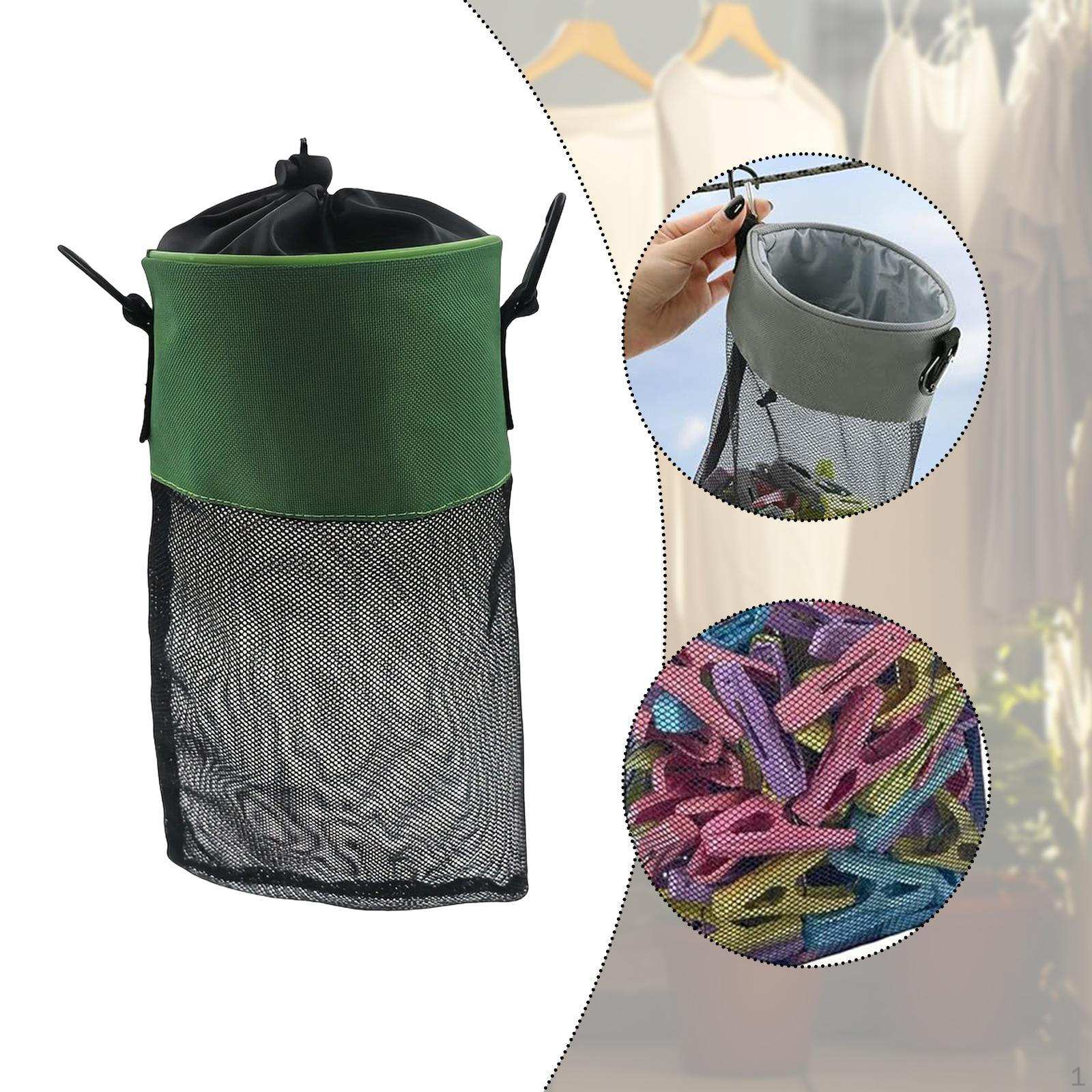 

Clothes Peg Bag for Hanging And Storing Pegs – Space-saving Accessory The Wardrobe, зелёный