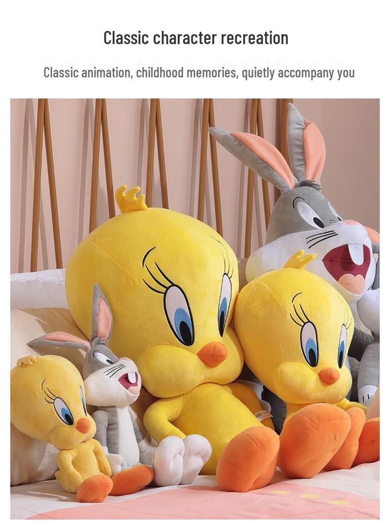 Hot-Selling Internet Celebrity Bugs Bunny & Duck Plush Pillow Doll - Large Trendy Toy