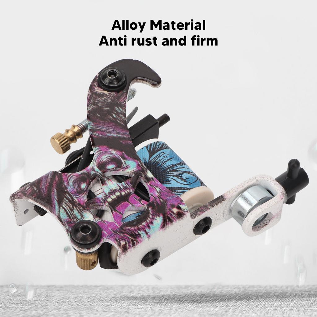 Multicolor Coil Tattoo Machine Professional Salon Alloy 10 Wraps Coil Liner Shader Tattoo Machine