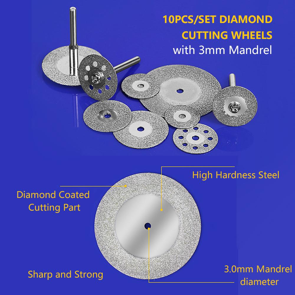 thumbnail image 2 of Diamond Cutting Wheels For Dremel 44-Piece Rotary Tool Blade Set 2 of 9
