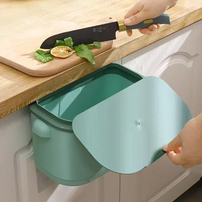 Kitchen Wall Mounted Wastebasket Trash Can With Lid Garbage Can for Cabinet Under Sink Compost Bin Recycle Bin