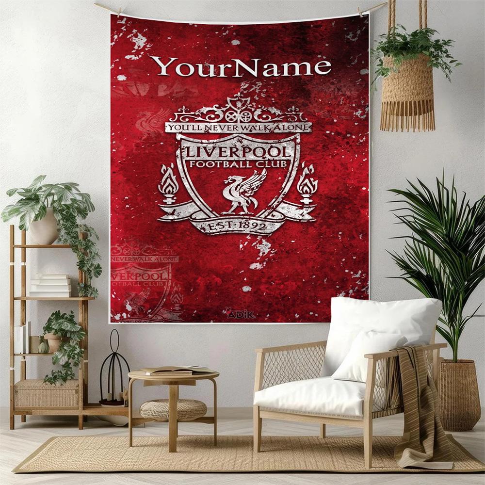 Liverpool Custom Your Name Wall Decor Tapestry Art For Pet Memorial Birthdaywedding Party Backdrop Family Gift