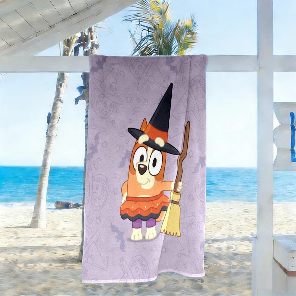 Bluey Bingo Adventure Beach Towel Quick-Dry Soft Microfiber Comfortable Lightweight