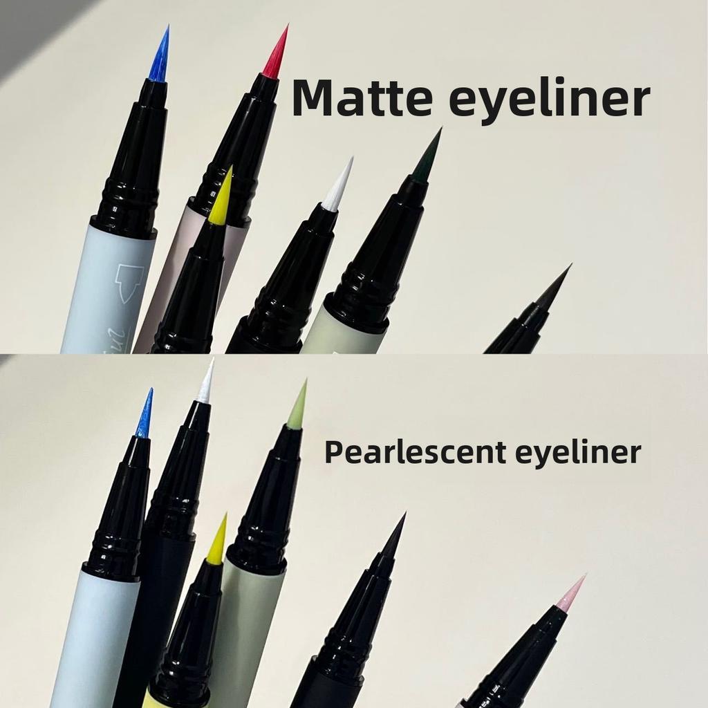 Colorful Summer Eyeliner Pen, Double-headed Natural Non-smudging Eyeliner Eye Makeup