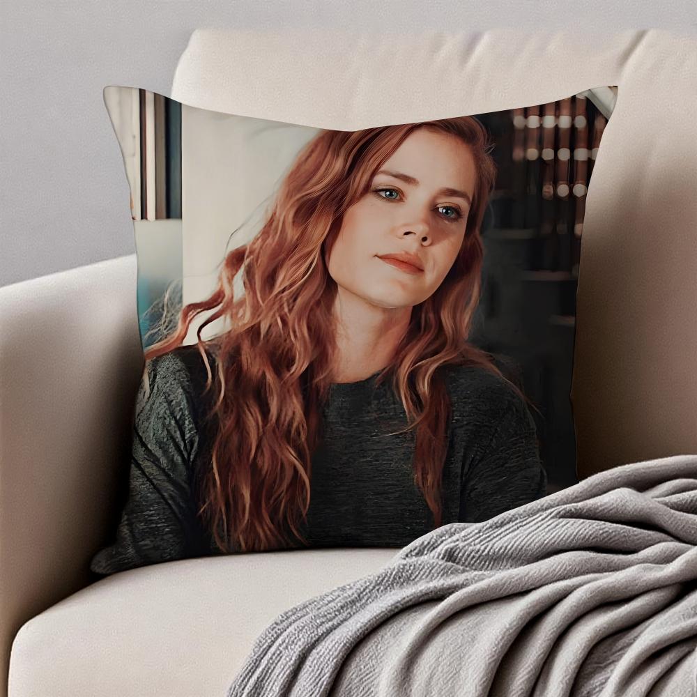AAmy Adams Cushion Cover Pillowcase Antidustmite Invisible Zipper Short Plush Sofa Cushion