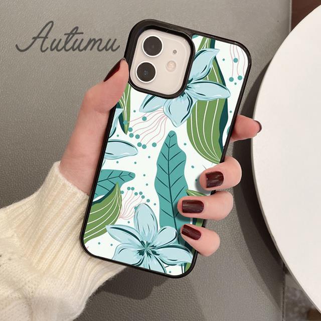 Plants Palms Jungle Phone Case for iPhone 11 12 13 14 Pro Max mini X XR XS SE 2020 6S 7 8 Plus Samsung Galaxy S21 S22 shell