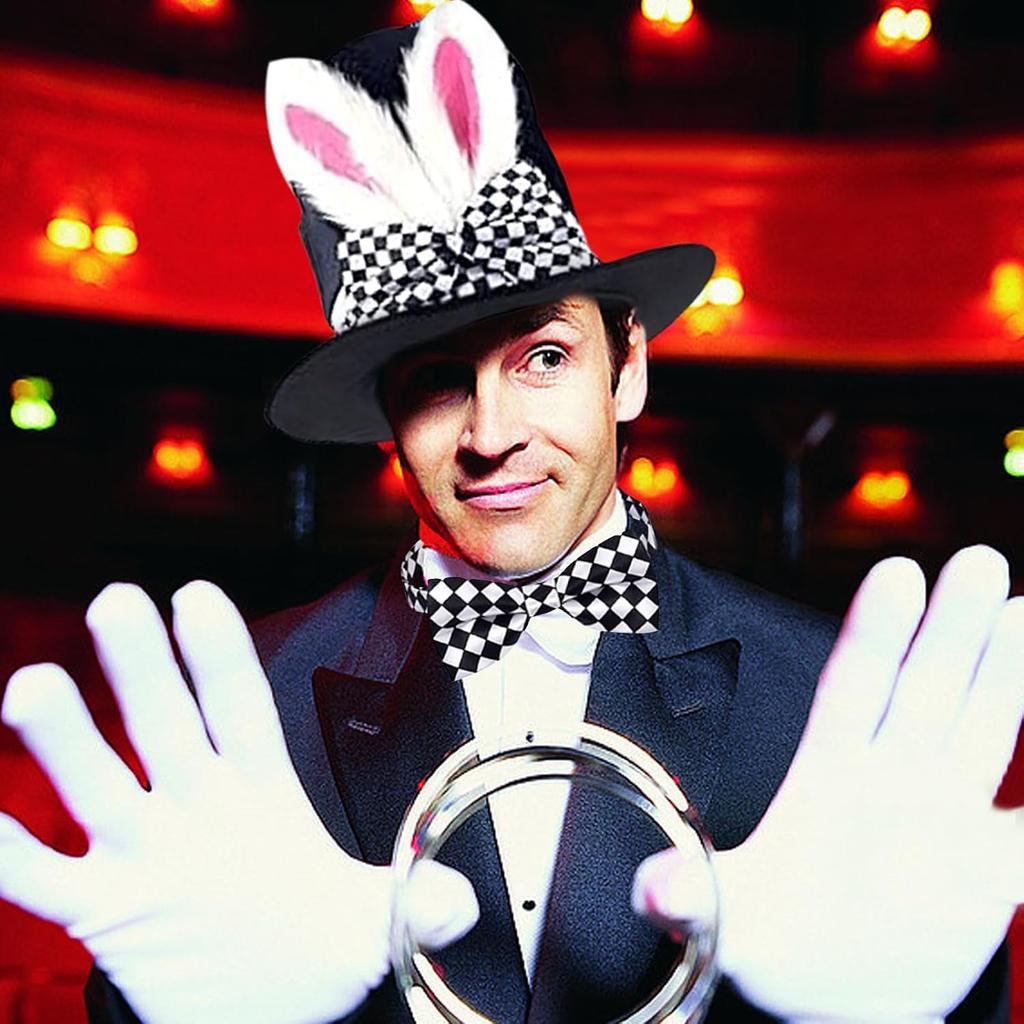 Easter Rabbit Top Hat Velvet Mad Easter Hats with Bunny Ears Wonderland Costume Accessories for Easter Halloween