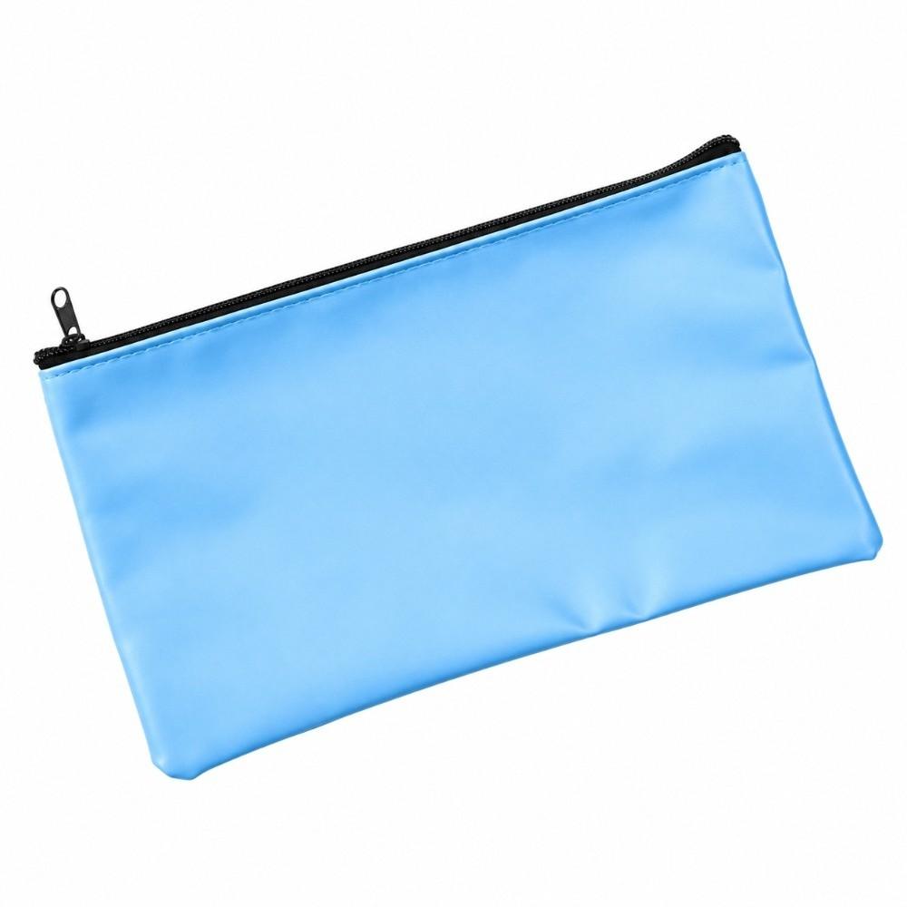 Waterproof Pencil Pouch Faux Leather Bank Deposit Bag Practical Money Cash Case  Office Storage