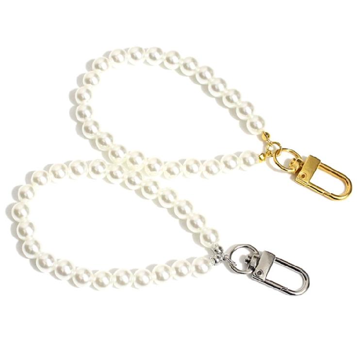 Imination Pearl Wrist Lanyard Keychain Anti-Lost Phone Charm Strap Pendant