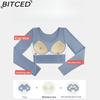 BITCED Color-Block Long Yoga Set Quick-Dry Seamless Nude-Feel Fitness Wear Seamless Slimming Breathable Sports Set