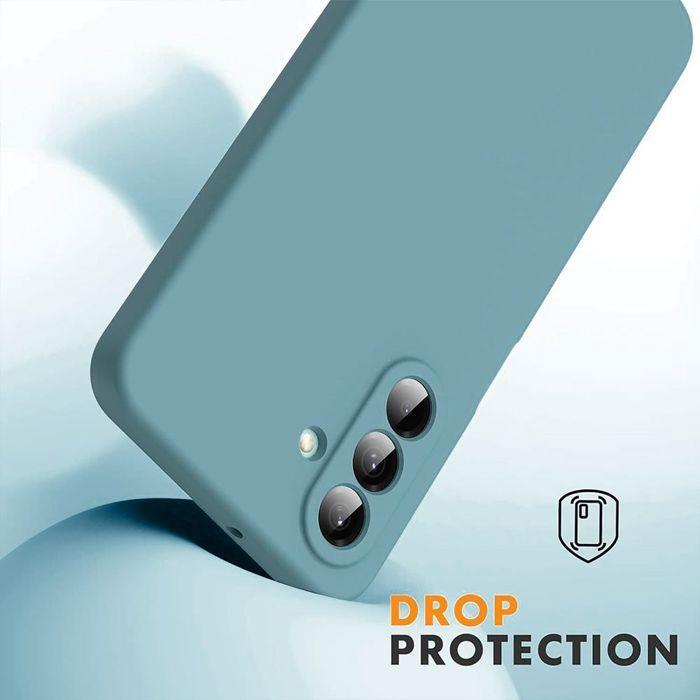 Coque de Protection - BOOLING - pour Samsung Galaxy A17 4G/5G - Silicone Souple Vert Bleu - 2 Vitres