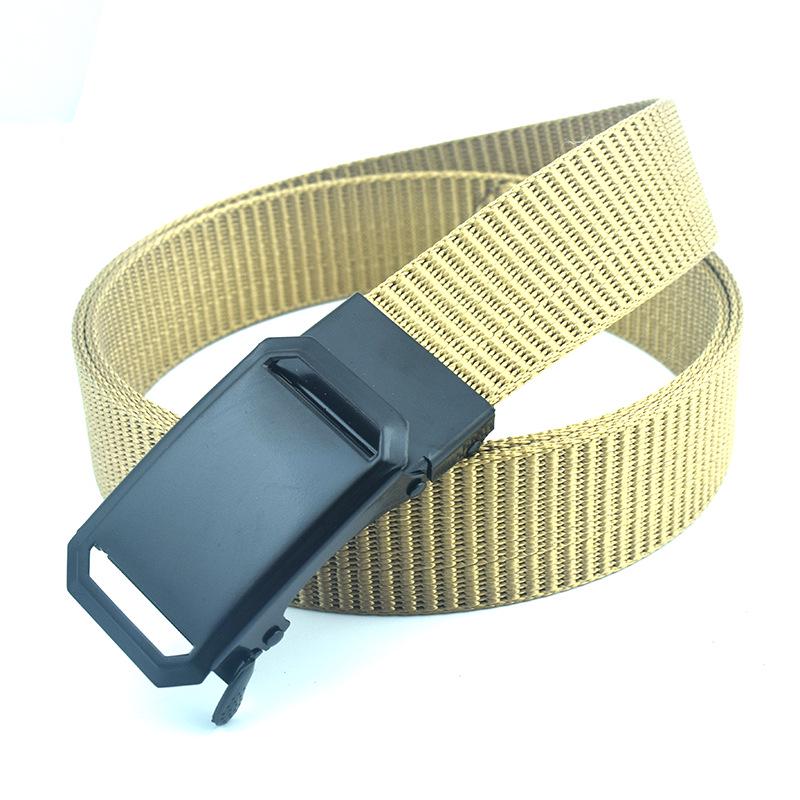 Men's Nylon Belt with Breathable Fabric and Automatic Buckle - Ideal as a Gift or Trouser Accessory