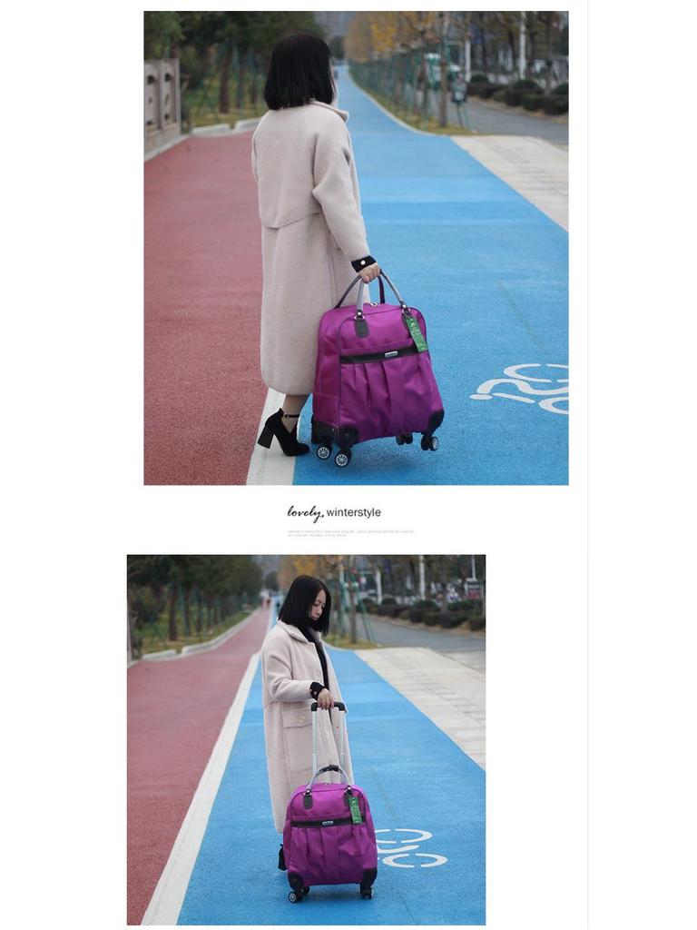 Oxford Universal Faltbarer Reise-Trolley-Tasche - Großes Fassungsvermögen, Unifarbe, Handgepäck für Frauen