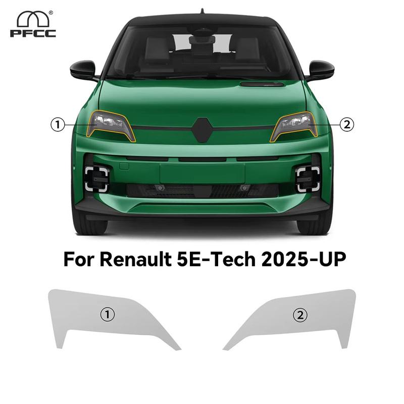 For Renault 5E-Tech 2025 Headlight Rearview B C Pillars TPU Protection Film Anti-scratch Clear Bra Pre-cut PPF Resistant Cover