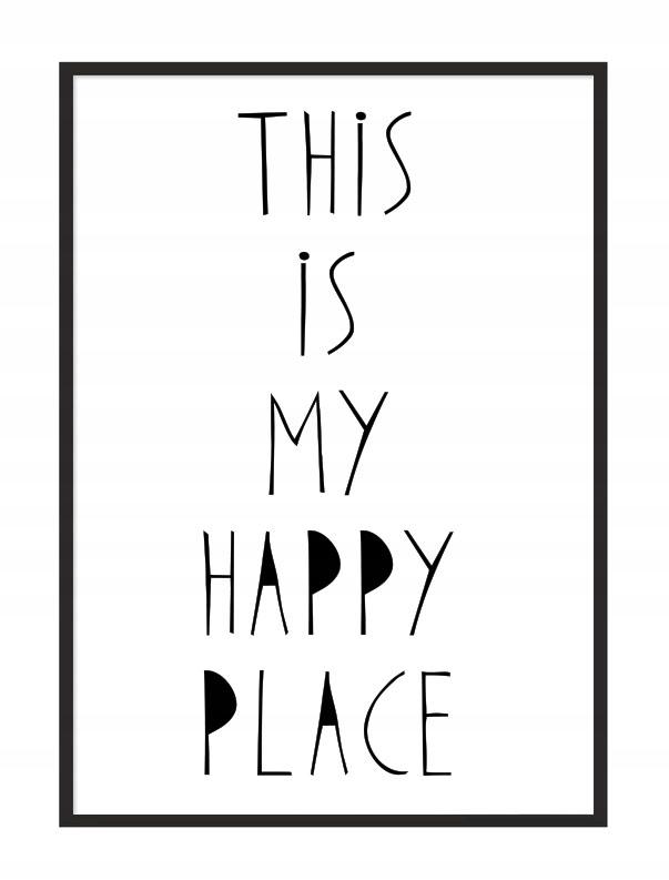 Picture poster In a frame 33x43 cm Happy P046