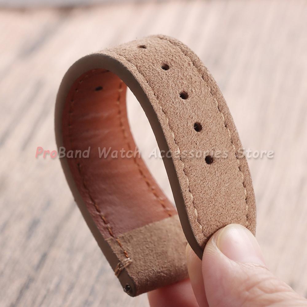 Vintage Wildleder Lederarmband 20mm 22mm Schnellverschluss Uhrenarmband für Omega für Seiko für Cartier für Tissot Goldene Schnalle Armband