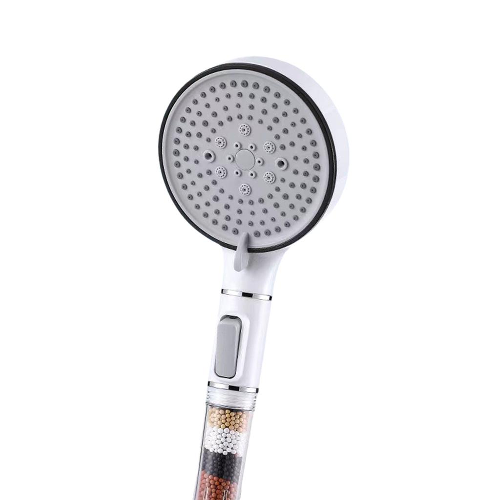 Filtered Shower Head With Handheld, High Pressure Spray Mode Showerhead With Filter,  Stages Water Softener Filters Beads For Hard Water-Remove