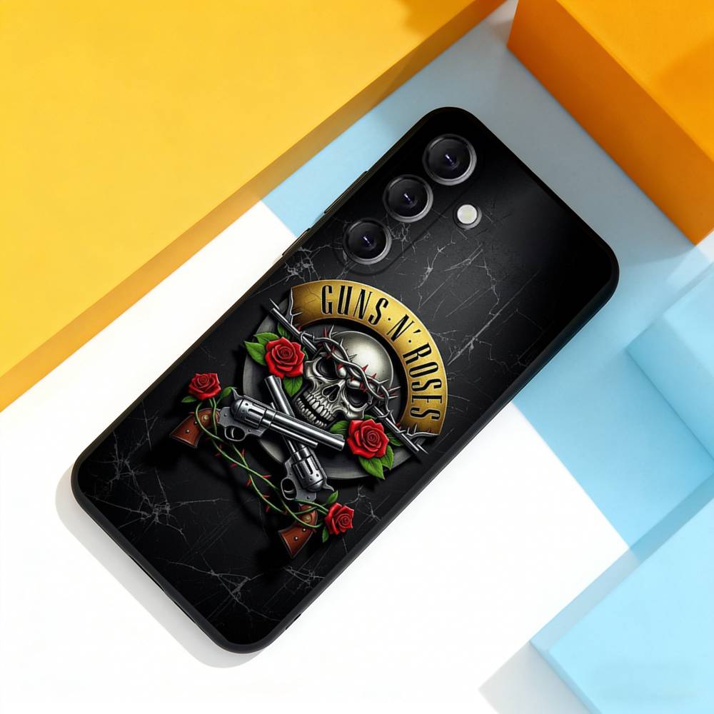 

Band G-Guns N Roses Cool For Samsung Galaxy A 73,72,51,53,52,71,22,5G,Note,J7,8,9 Soft Black Cover Phone Case Samsung a325g